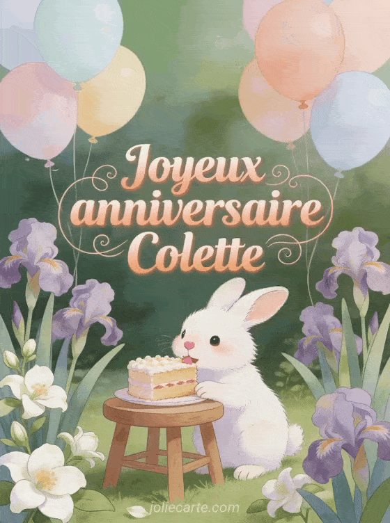 Joyeux anniversaire Colette - Carte joyeux anniversaire colette