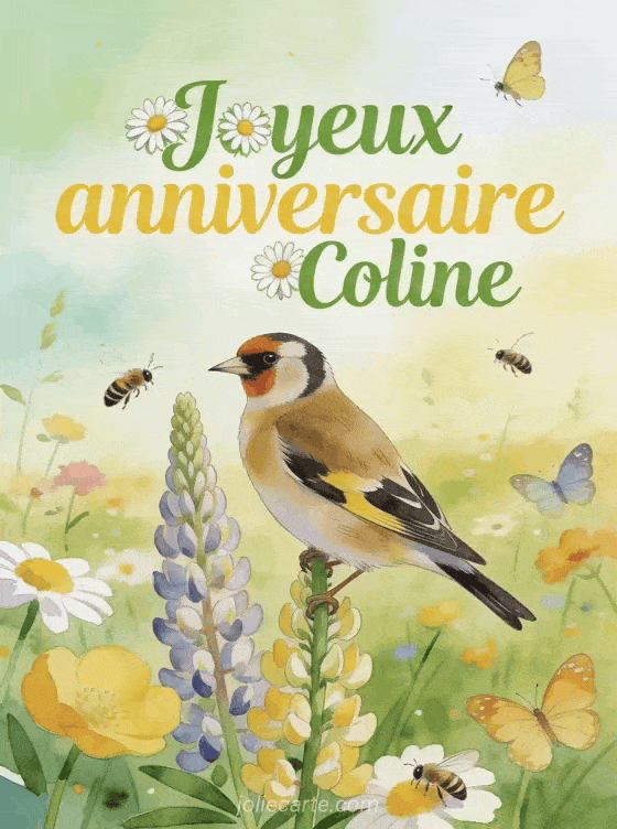 Joyeux anniversaire Coline - Carte joyeux anniversaire coline gratuite