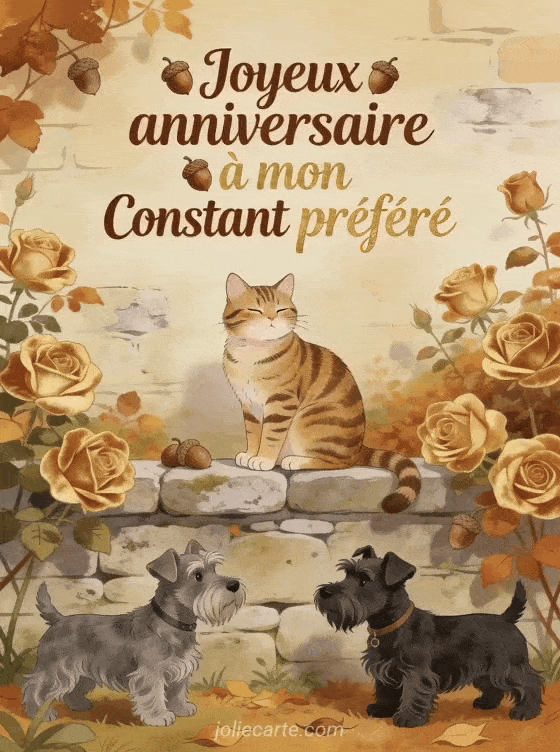 Joyeux anniversaire Constant - Joyeux anniversaire constant fleurs