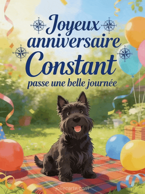 Joyeux anniversaire Constant - Carte joyeux anniversaire constant gratuite