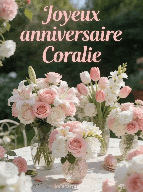 Joyeux anniversaire Coralie - Joyeux anniversaire coralie fleurs
