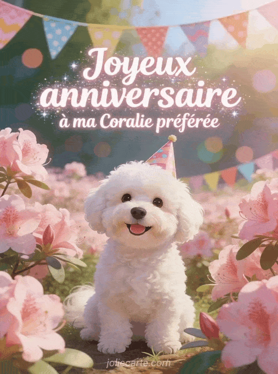 Joyeux anniversaire Coralie - Carte joyeux anniversaire coralie