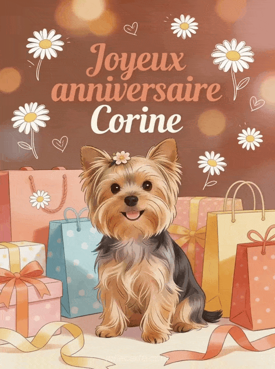 Joyeux anniversaire Corine - Carte joyeux anniversaire corine