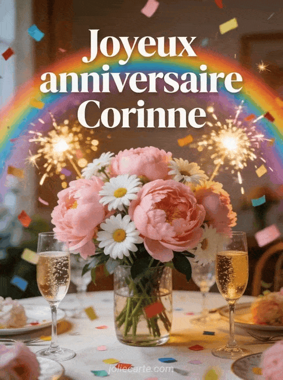 Joyeux anniversaire Corinne - Carte joyeux anniversaire corinne gratuite