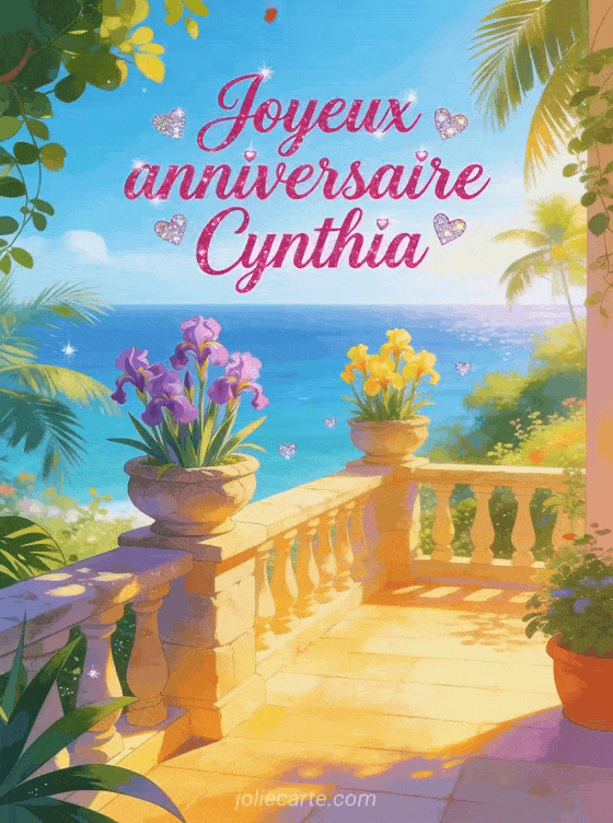 Joyeux anniversaire Cynthia - Carte joyeux anniversaire cynthia