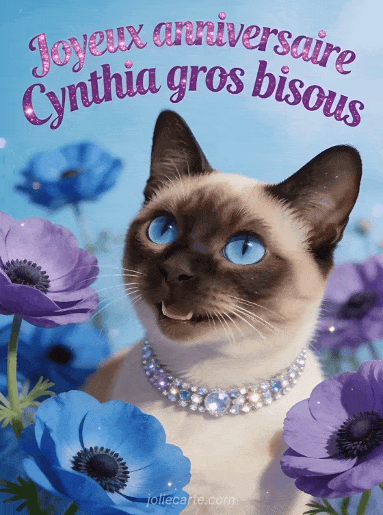 Joyeux anniversaire Cynthia - Joyeux anniversaire cynthia gros bisous