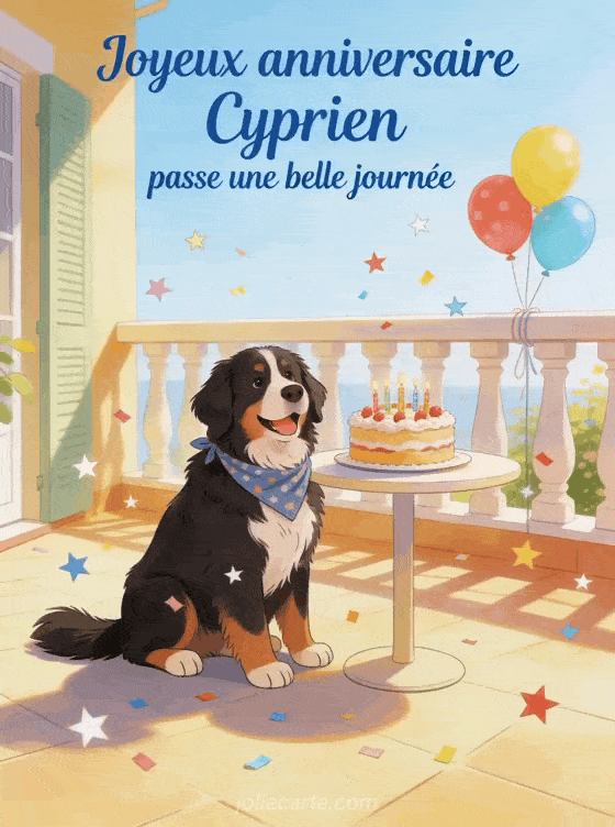 Joyeux anniversaire Cyprien - Carte joyeux anniversaire cyprien