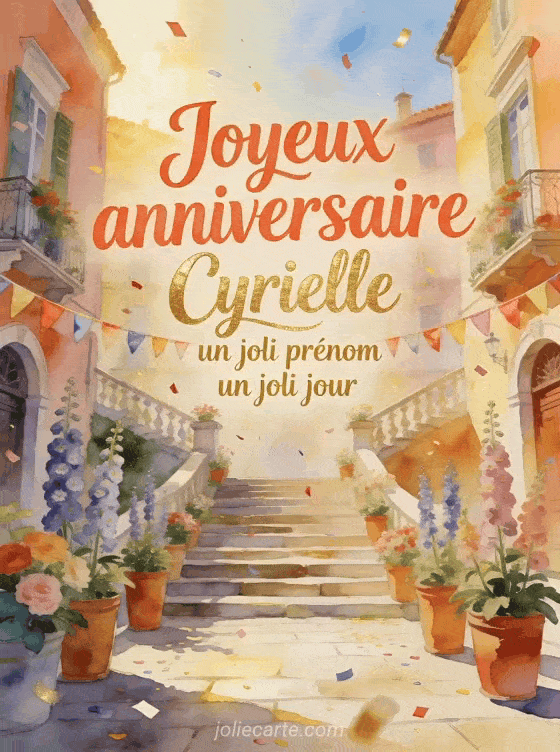 Joyeux anniversaire Cyrielle - Carte joyeux anniversaire cyrielle
