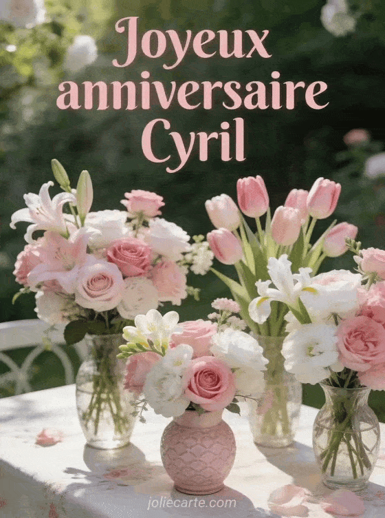 Joyeux anniversaire Cyril - Cyril fleurs