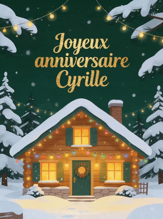 Joyeux anniversaire Cyrille - Carte joyeux anniversaire cyrille