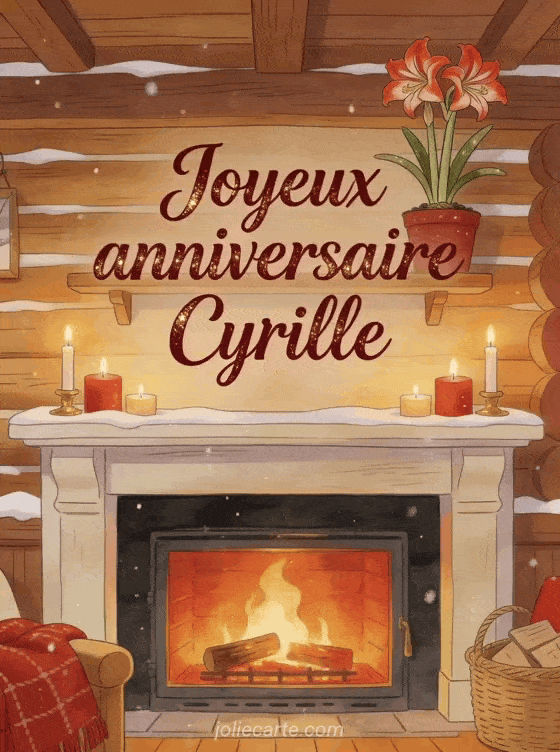 Joyeux anniversaire Cyrille - Carte joyeux anniversaire cyrille gratuite