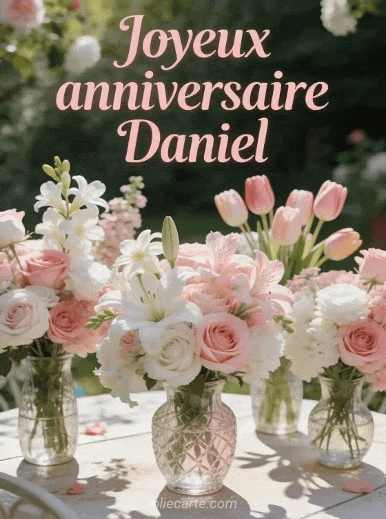 Joyeux anniversaire Daniel - Joyeux anniversaire daniel fleurs