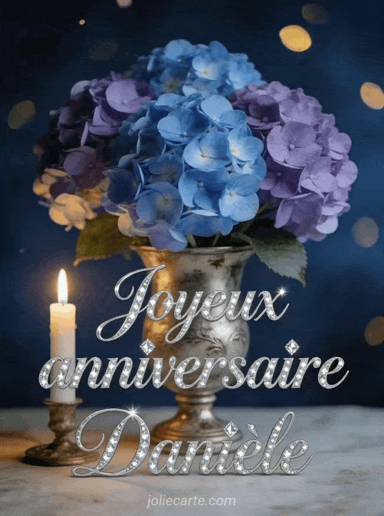 Joyeux anniversaire Danièle - Jolie carte joyeux anniversaire daniele