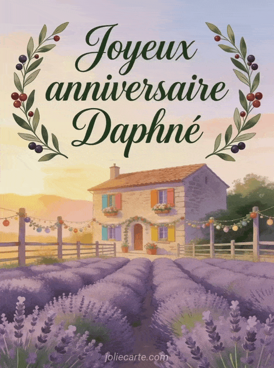 Joyeux anniversaire Daphné - Carte joyeux anniversaire daphne gratuite