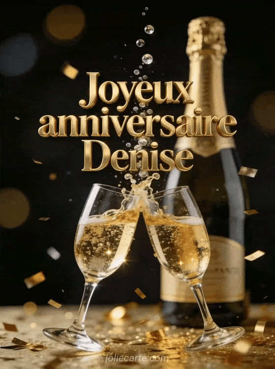 Joyeux anniversaire Denise - Denise champagne
