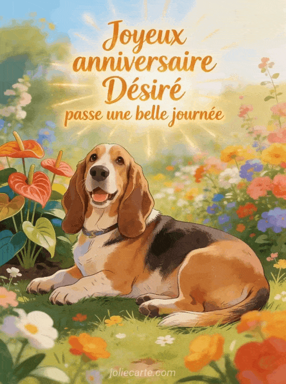 Joyeux anniversaire Désiré - Carte joyeux anniversaire desire