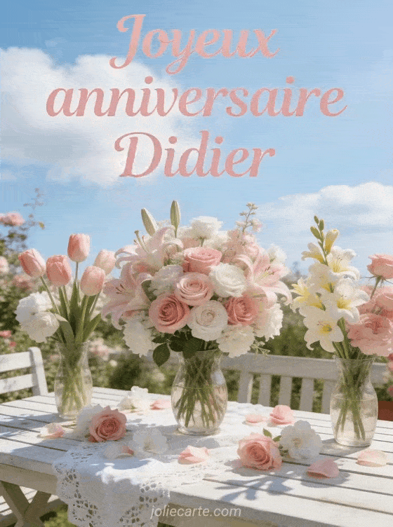 Joyeux anniversaire Didier - Didier fleurs