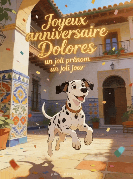 Joyeux anniversaire Dolores - Carte joyeux anniversaire dolores gratuite