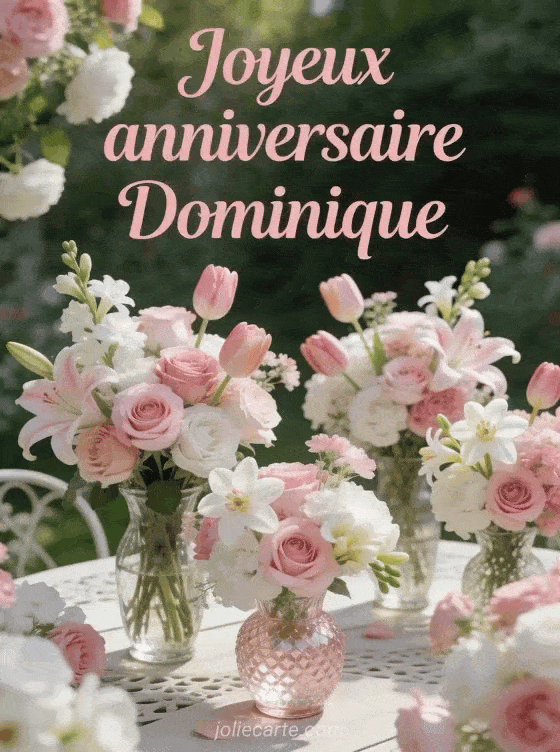 Joyeux anniversaire Dominique - Joyeux anniversaire dominique fleurs
