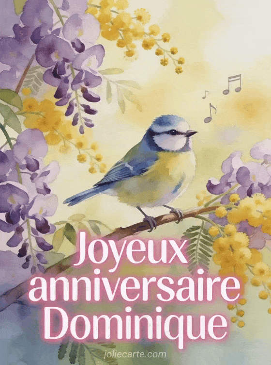 Joyeux anniversaire Dominique - Carte joyeux anniversaire dominique