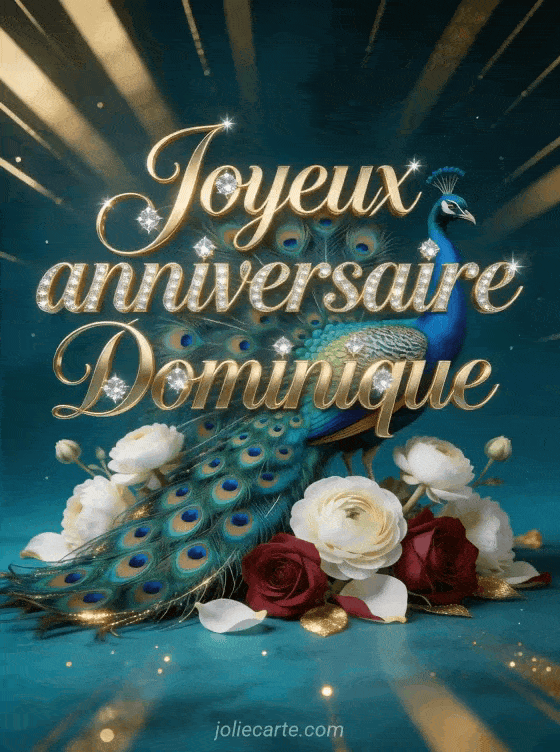 Joyeux anniversaire Dominique - Carte joyeux anniversaire dominique gratuite