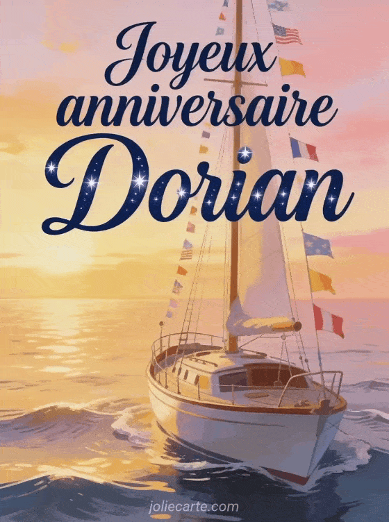 Joyeux anniversaire Dorian - Carte joyeux anniversaire dorian
