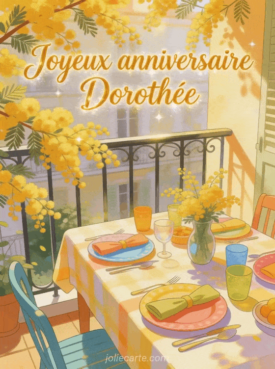 Joyeux anniversaire Dorothée - Carte joyeux anniversaire dorothee gratuite