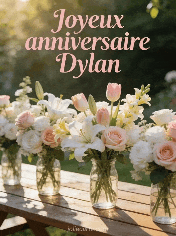 Joyeux anniversaire Dylan - Dylan fleurs