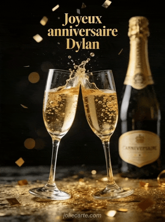 Joyeux anniversaire Dylan - Joyeux anniversaire dylan champagne