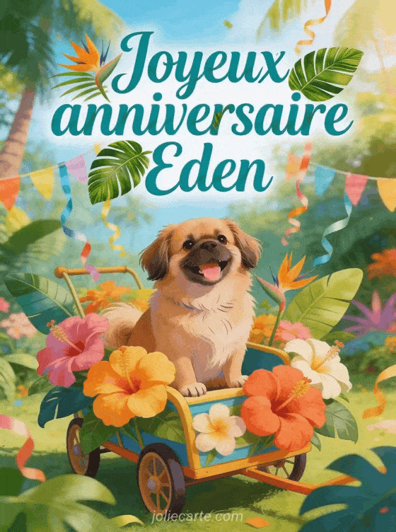 Joyeux anniversaire Eden - Carte joyeux anniversaire eden gratuite