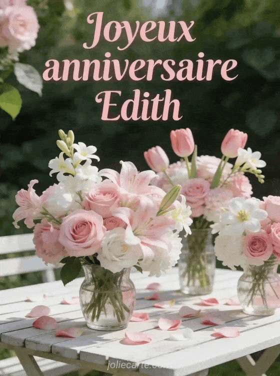 Joyeux anniversaire Edith - Edith fleurs