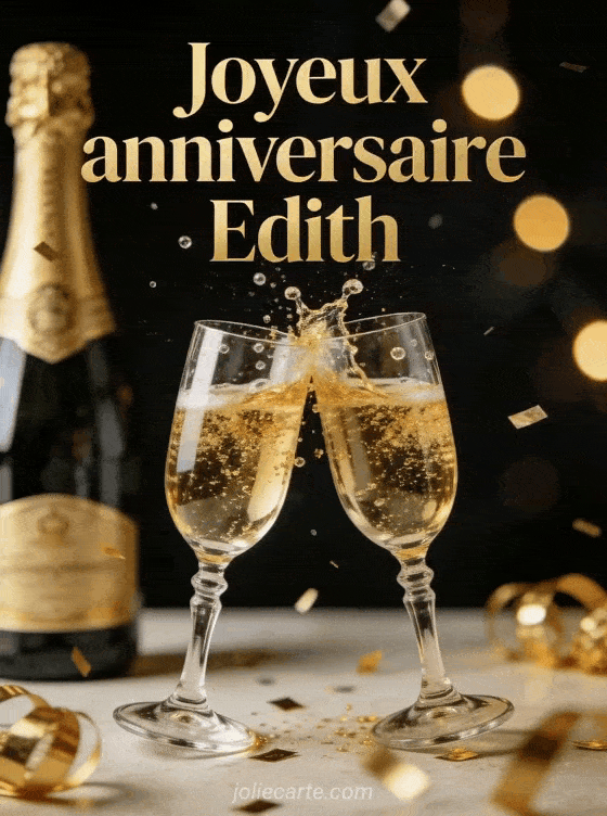Joyeux anniversaire Edith - Edith champagne