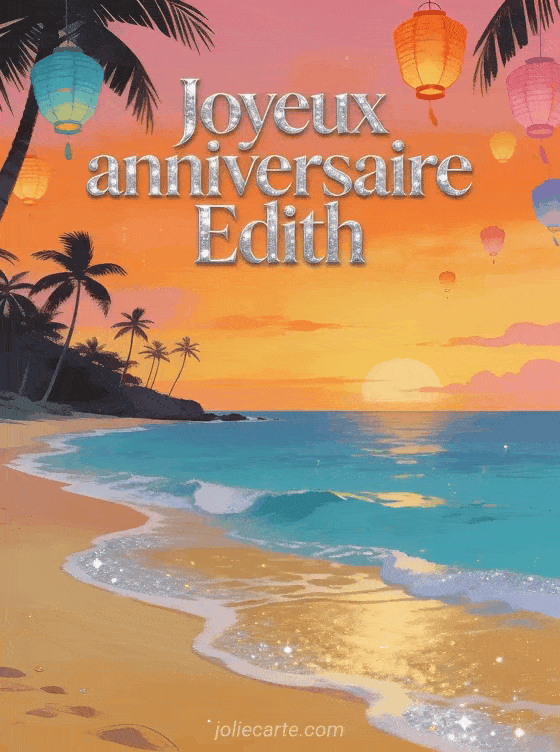 Joyeux anniversaire Edith - Carte joyeux anniversaire edith