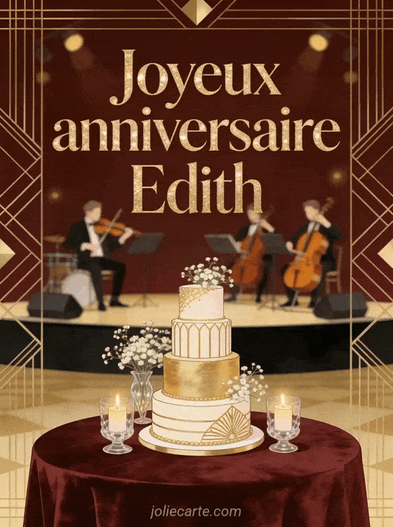 Joyeux anniversaire Edith - Jolie carte joyeux anniversaire edith