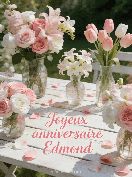 Joyeux anniversaire Edmond - Joyeux anniversaire edmond fleurs