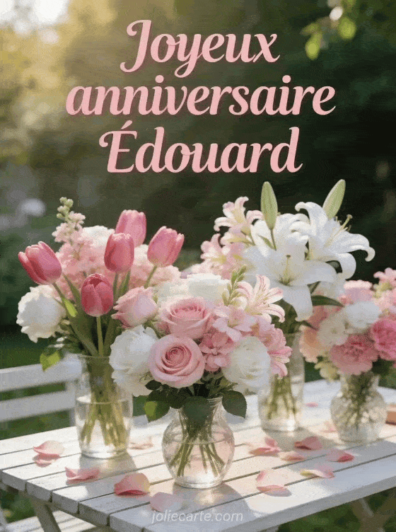 Joyeux anniversaire Édouard - Joyeux anniversaire edouard fleurs