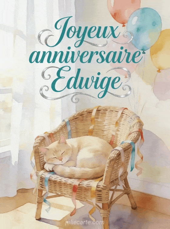 Joyeux anniversaire Edwige - Carte joyeux anniversaire edwige gratuite
