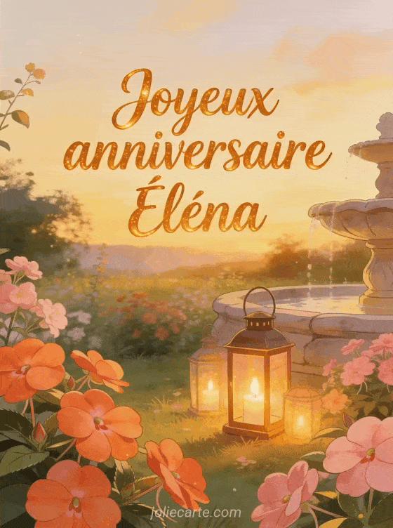 Joyeux anniversaire Éléna - Carte joyeux anniversaire elena