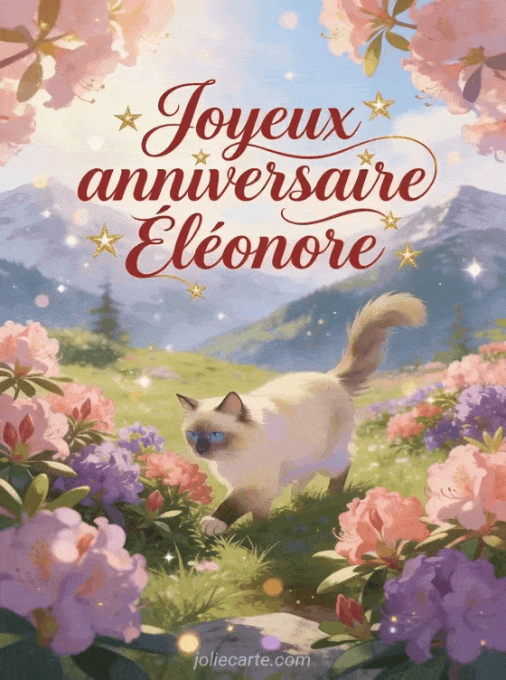 Joyeux anniversaire Éléonore - Carte joyeux anniversaire eleonore