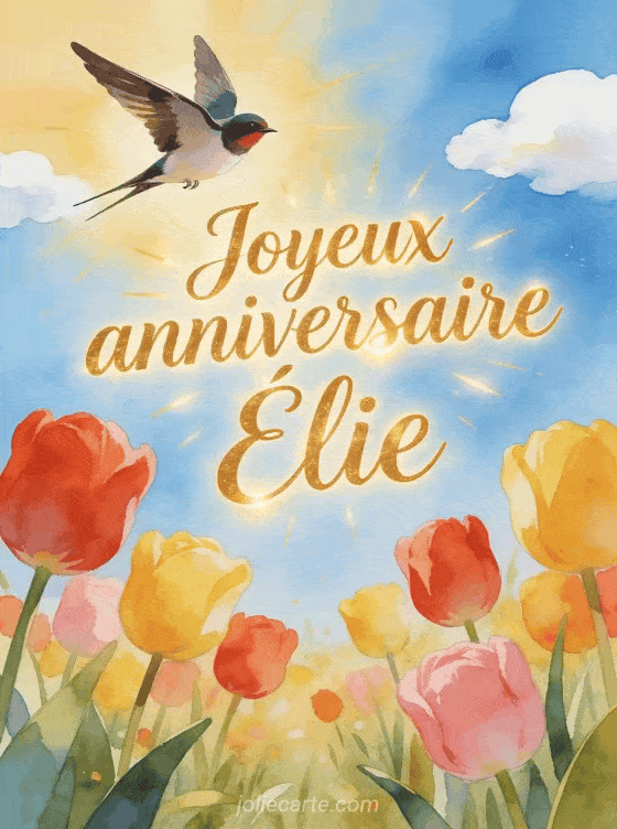 Joyeux anniversaire Élie - Joyeux anniversaire elie gif anime
