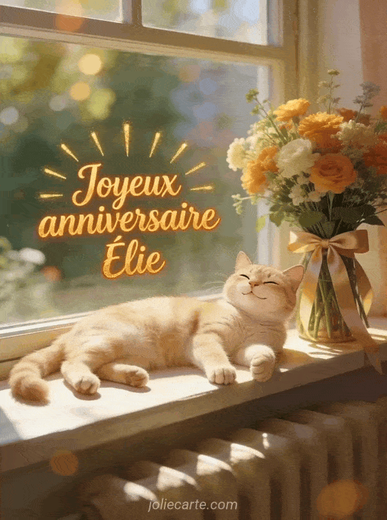 Joyeux anniversaire Élie - Carte joyeux anniversaire elie gratuite