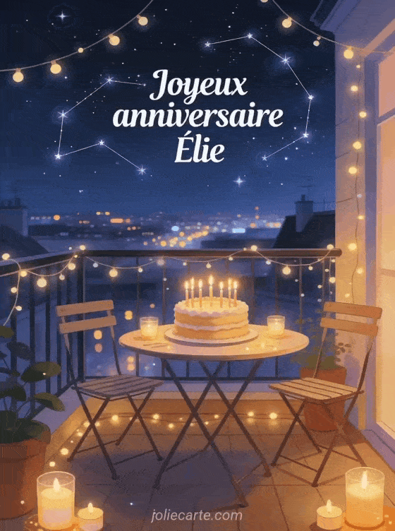 Joyeux anniversaire Élie - Carte joyeux anniversaire elie