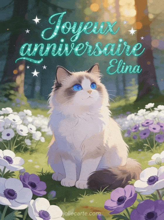 Joyeux anniversaire Elina - Carte joyeux anniversaire elina