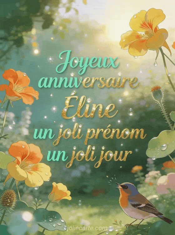 Joyeux anniversaire Éline - Joyeux anniversaire eline fleurs