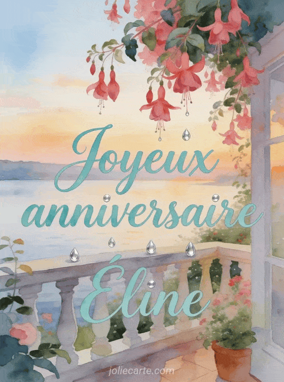 Joyeux anniversaire Éline - Carte joyeux anniversaire eline gratuite