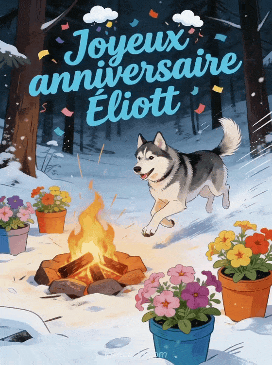 Joyeux anniversaire Éliott - Carte joyeux anniversaire eliott