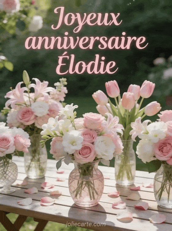 Joyeux anniversaire Élodie - Joyeux anniversaire elodie fleurs