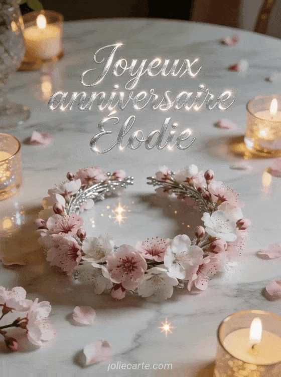 Joyeux anniversaire Élodie - Carte joyeux anniversaire elodie gratuite