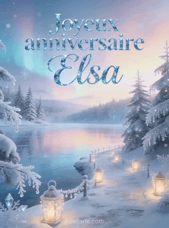 Joyeux anniversaire Elsa - Carte joyeux anniversaire elsa gratuite