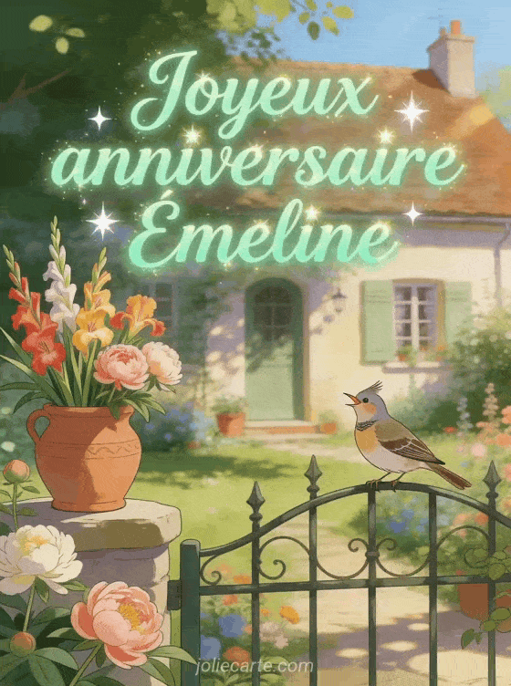Joyeux anniversaire Émeline - Carte joyeux anniversaire emeline gratuite
